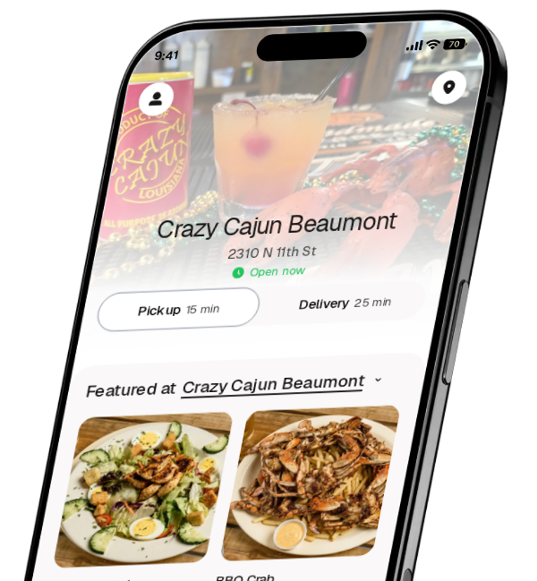 Crazy Cajun Beaumont app preview