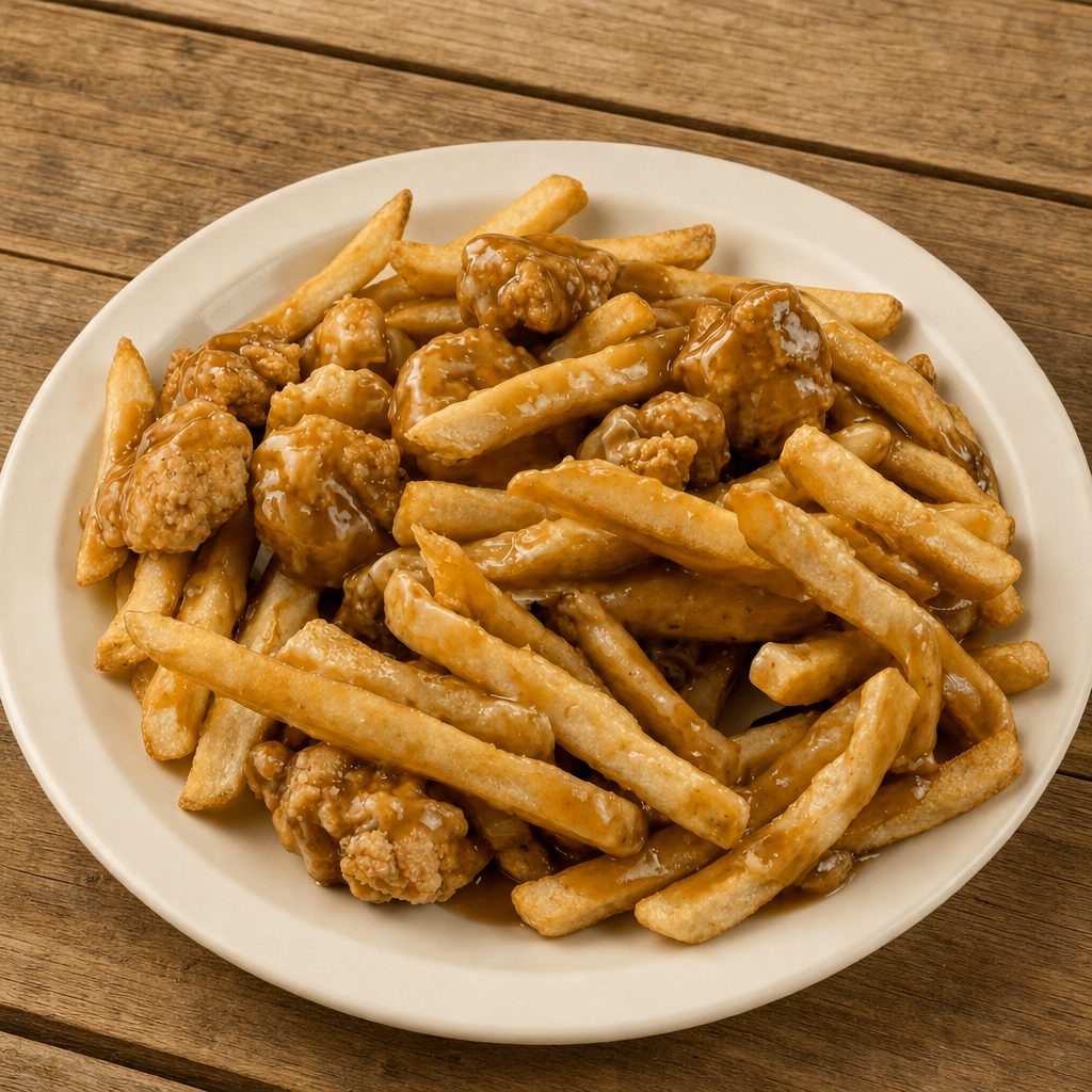 Kid's Popcorn Shrimp and French Fries.