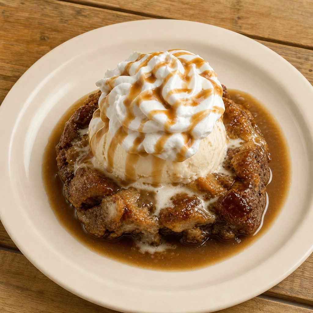 Praline Bread Pudding.