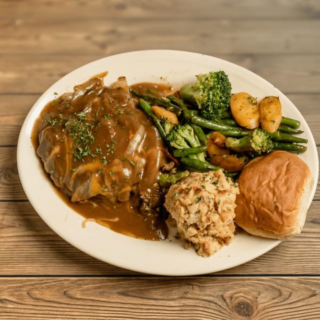 Hamburger Steak.