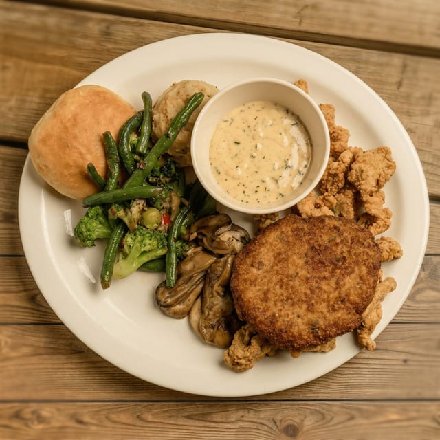 Crab Cake Platter.