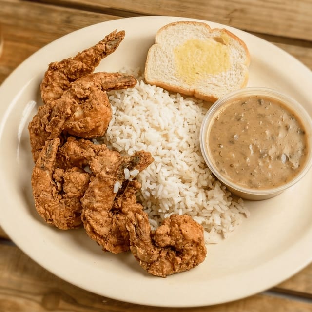 Shrimp Half and Half.
