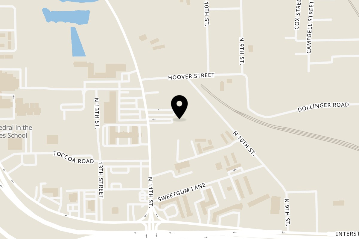 Map showing the location of Crazy Cajun Beaumont on 2310 N 11th St in Beaumont